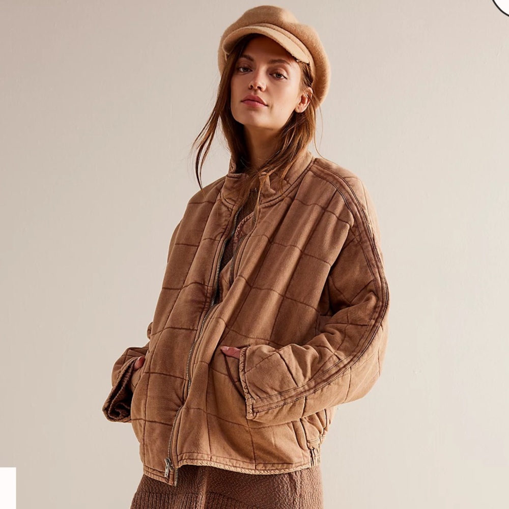 Free People Dolman Quilted Knit Jacket size small